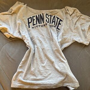 Gray Penn State T-Shirt cut off the shoulder